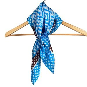 LOFT Outlet Silk Scarf Geometric Print Old Money Parisian Luxury Capsule